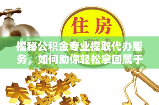 芮城揭秘公积金专业提取代办服务，如何助你轻松拿回属于你的资金