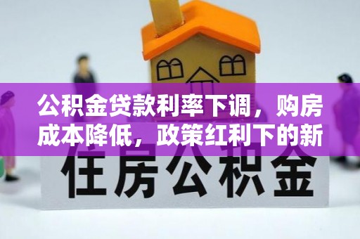 芮城公积金贷款利率下调，购房成本降低，政策红利下的新机遇