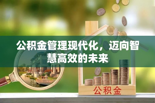 芮城公积金管理现代化，迈向智慧高效的未来