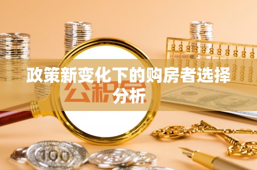 芮城政策新变化下的购房者选择分析