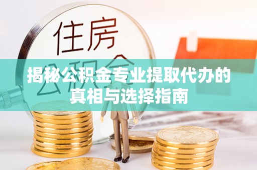芮城揭秘公积金专业提取代办的真相与选择指南