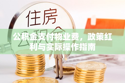 芮城公积金支付物业费，政策红利与实际操作指南