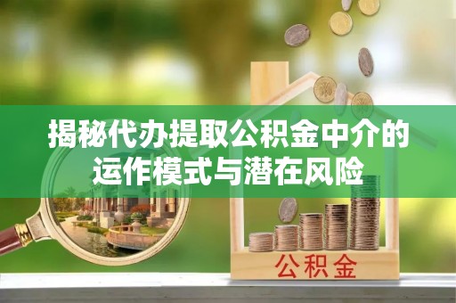 芮城揭秘代办提取公积金中介的运作模式与潜在风险